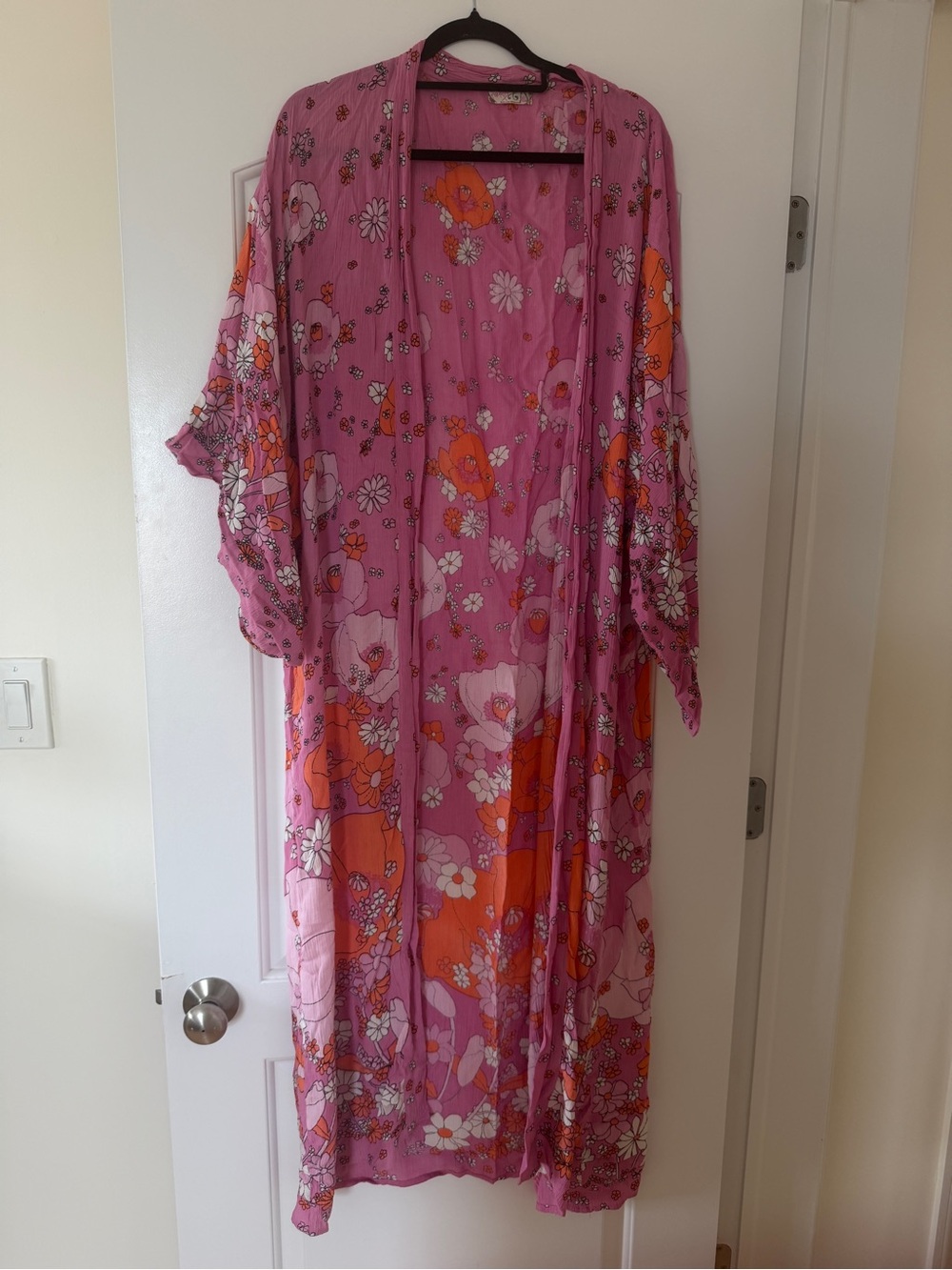 NWOT Free People Pinkblush Pink Floral Kimono Cardigan